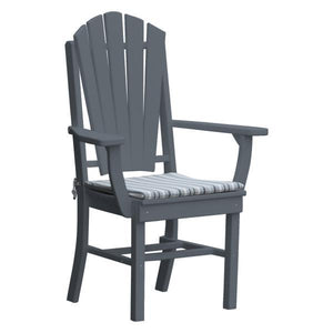 A & L Furniture Adirondack Dining Chair w/Arms Outdoor Chairs Aruba Blue