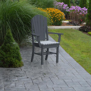 A & L Furniture Adirondack Dining Chair w/Arms Outdoor Chairs Aruba Blue