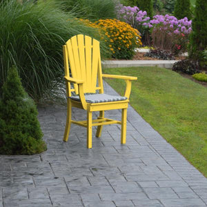 A & L Furniture Adirondack Dining Chair w/Arms Outdoor Chairs Aruba Blue