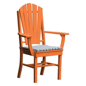 A & L Furniture Adirondack Dining Chair w/Arms Outdoor Chairs Aruba Blue