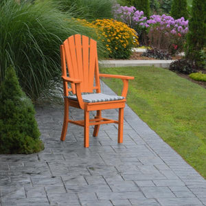 A & L Furniture Adirondack Dining Chair w/Arms Outdoor Chairs Aruba Blue
