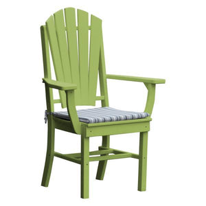 A & L Furniture Adirondack Dining Chair w/Arms Outdoor Chairs Aruba Blue