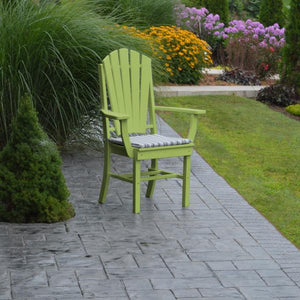 A & L Furniture Adirondack Dining Chair w/Arms Outdoor Chairs Aruba Blue