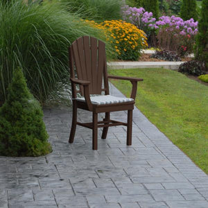 A & L Furniture Adirondack Dining Chair w/Arms Outdoor Chairs Aruba Blue