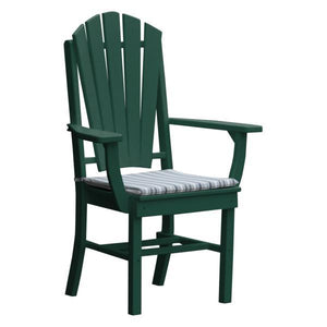 A & L Furniture Adirondack Dining Chair w/Arms Outdoor Chairs Aruba Blue