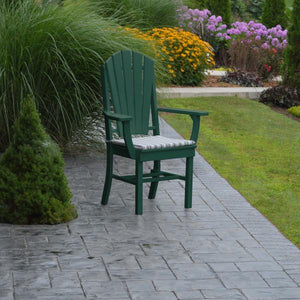 A & L Furniture Adirondack Dining Chair w/Arms Outdoor Chairs Aruba Blue