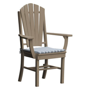 A & L Furniture Adirondack Dining Chair w/Arms Outdoor Chairs Aruba Blue