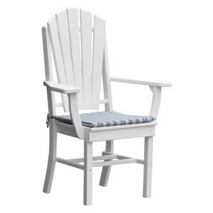 A & L Furniture Adirondack Dining Chair w/Arms Outdoor Chairs Aruba Blue