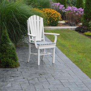 A & L Furniture Adirondack Dining Chair w/Arms Outdoor Chairs Aruba Blue