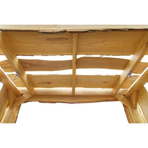 A & L Furniture Appalachian Arbor with Timberland Swing with Rope Porch Swing Stands 5ft / Unfinished