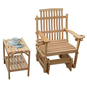 A & L Furniture Bent Oak Glider Chair Glider Chair Natural