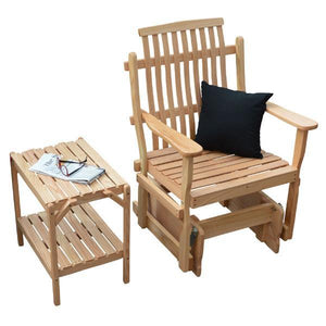 A & L Furniture Bent Oak Glider Chair Glider Chair Natural