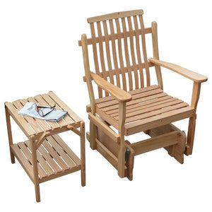 A & L Furniture Bent Oak Glider Chair Glider Chair Natural