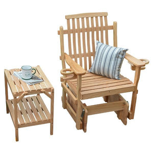 A & L Furniture Bent Oak Glider Chair Glider Chair Natural