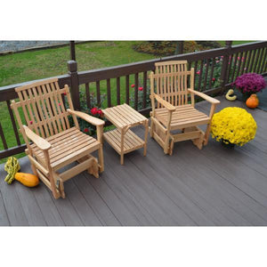 A & L Furniture Bent Oak Glider Chair Glider Chair Natural