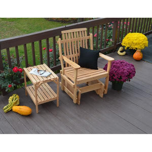 A & L Furniture Bent Oak Glider Chair Glider Chair Natural