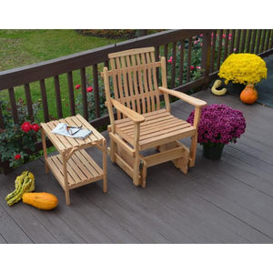 A & L Furniture Bent Oak Glider Chair Glider Chair Natural