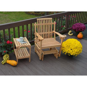 A & L Furniture Bent Oak Glider Chair Glider Chair Natural
