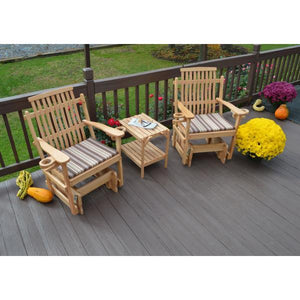 A & L Furniture Bent Oak Glider Chair Glider Chair Natural