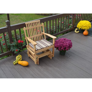 A & L Furniture Bent Oak Glider Chair Glider Chair Natural