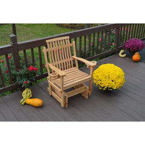 A & L Furniture Bent Oak Glider Chair Glider Chair Natural