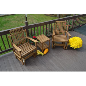 A & L Furniture Bent Oak Glider Chair Glider Chair Natural