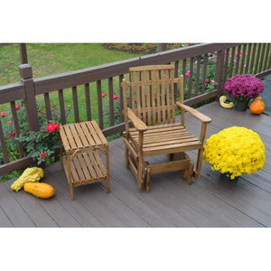 A & L Furniture Bent Oak Glider Chair Glider Chair Natural