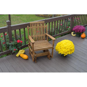 A & L Furniture Bent Oak Glider Chair Glider Chair Natural
