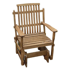 A & L Furniture Bent Oak Glider Chair Glider Chair Walnut