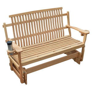A & L Furniture Bent Oak Glider Glider Natural / 4ft