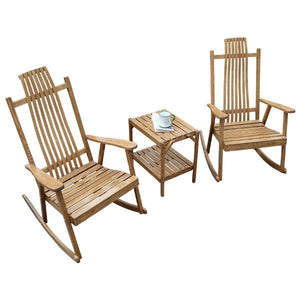 A & L Furniture Bent Oak Rocker Chair Rocker Chair Natural