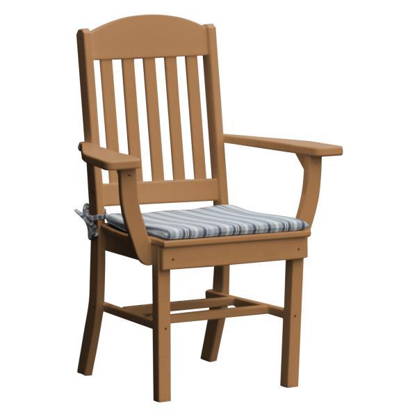 A &amp; L Furniture Classic Dining Chair w/ Arms Outdoor Chairs Cedar