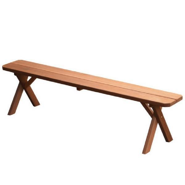 A &amp; L Furniture Cross Leg Cedar Picnic Bench Picnic Bench 6ft / Cedar