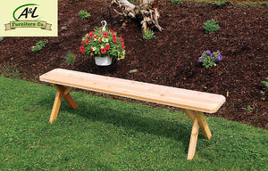 A & L Furniture Cross Leg Cedar Picnic Bench Picnic Bench 6ft / Unfinished
