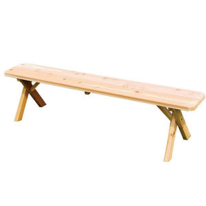 A & L Furniture Cross Leg Cedar Picnic Bench Picnic Bench 6ft / Unfinished