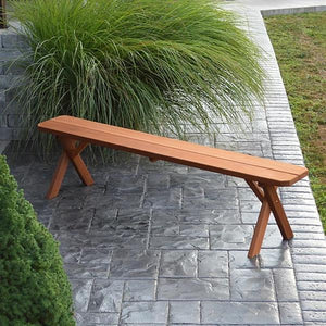 A & L Furniture Cross Leg Cedar Picnic Bench Picnic Bench 6ft / Unfinished