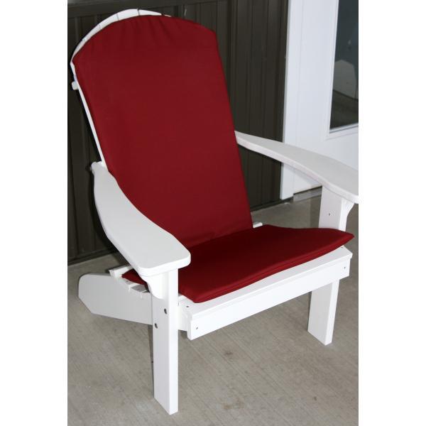 A &amp; L Furniture Full Adirondack Chair Cushion Cushions &amp; Pillows Burgundy