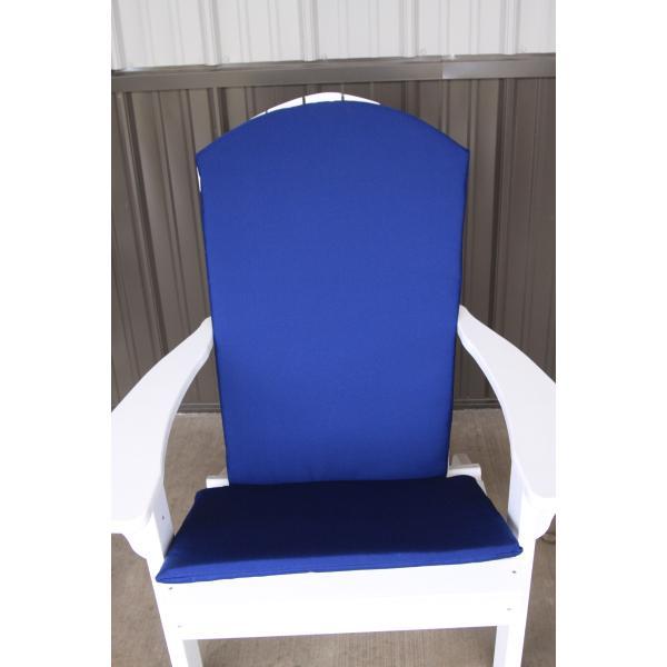 A &amp; L Furniture Full Adirondack Chair Cushion Cushions &amp; Pillows Navy Blue