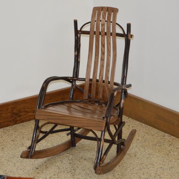 A &amp; L Furniture Hickory Child&#39;s Rocker Rocker Chair Rustic Hickory