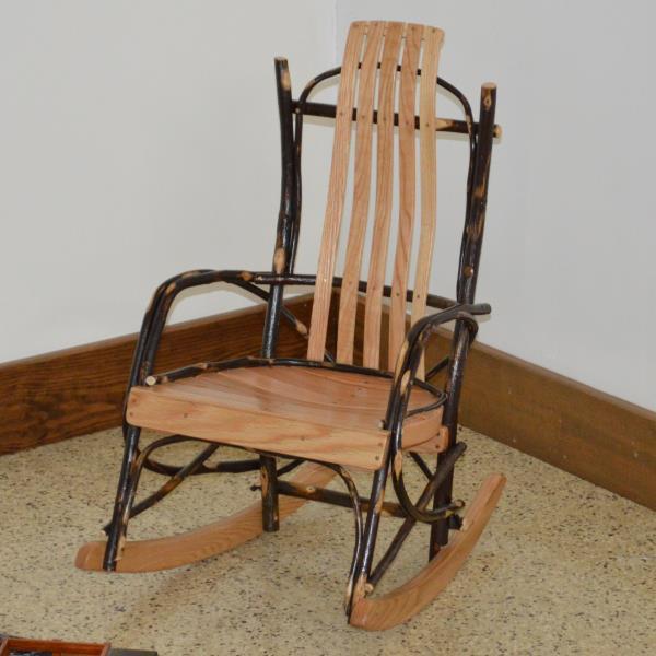 A &amp; L Furniture Hickory Child&#39;s Rocker Rocker Chair Rustic Hickory