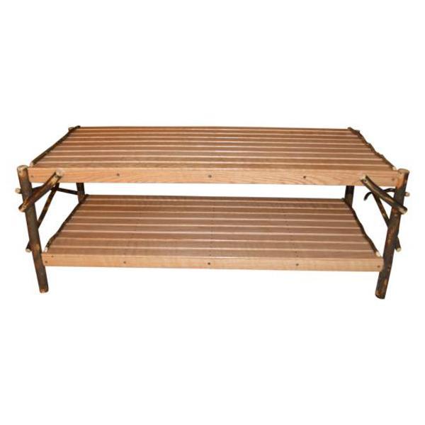 A &amp; L Furniture Hickory Coffee Table with Shelf Table Natural