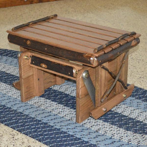A & L Furniture Hickory Gliding Ottoman Ottoman Rustic Hickory