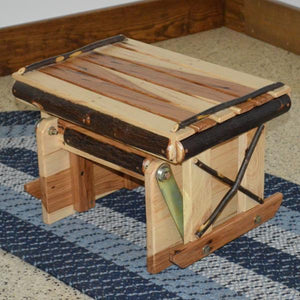 A & L Furniture Hickory Gliding Ottoman Ottoman Rustic Hickory