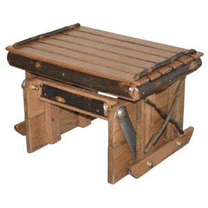 A & L Furniture Hickory Gliding Ottoman Ottoman Walnut