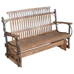A & L Furniture Hickory Porch Glider Glider 4ft / Rustic Hickory