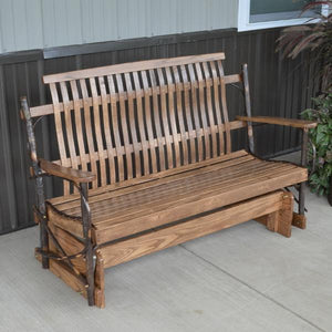 A & L Furniture Hickory Porch Glider Glider 4ft / Rustic Hickory