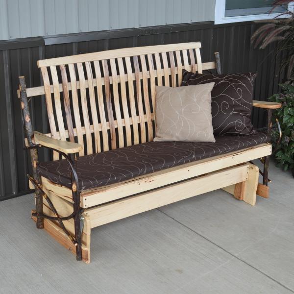 A &amp; L Furniture Hickory Porch Glider Glider 4ft / Rustic Hickory