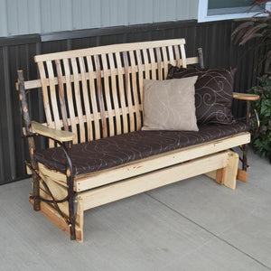 A & L Furniture Hickory Porch Glider Glider 4ft / Rustic Hickory
