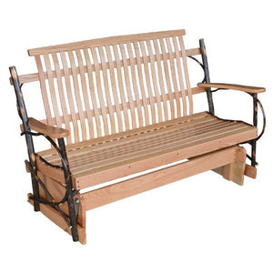 A & L Furniture Hickory Porch Glider Glider 4ft / Rustic Hickory