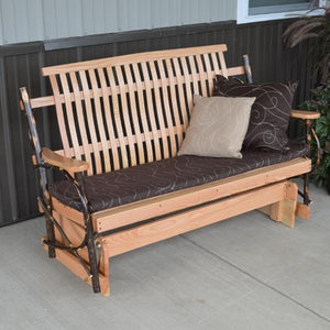 A & L Furniture Hickory Porch Glider Glider 4ft / Rustic Hickory
